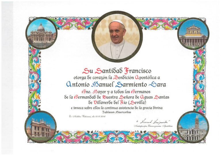 BENDICION APOSTOLICA OCTUBRE 2016