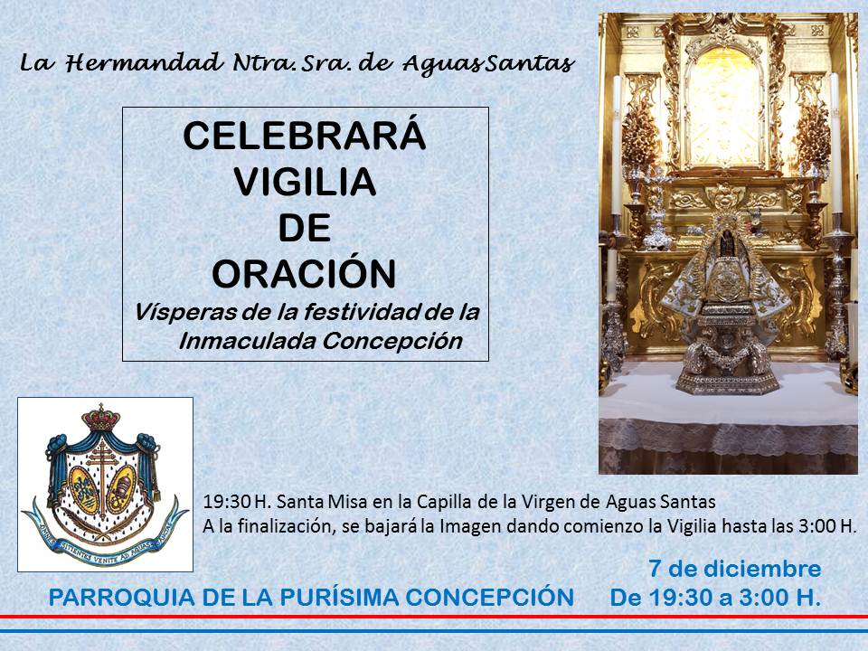 Cartel vigilia de oración