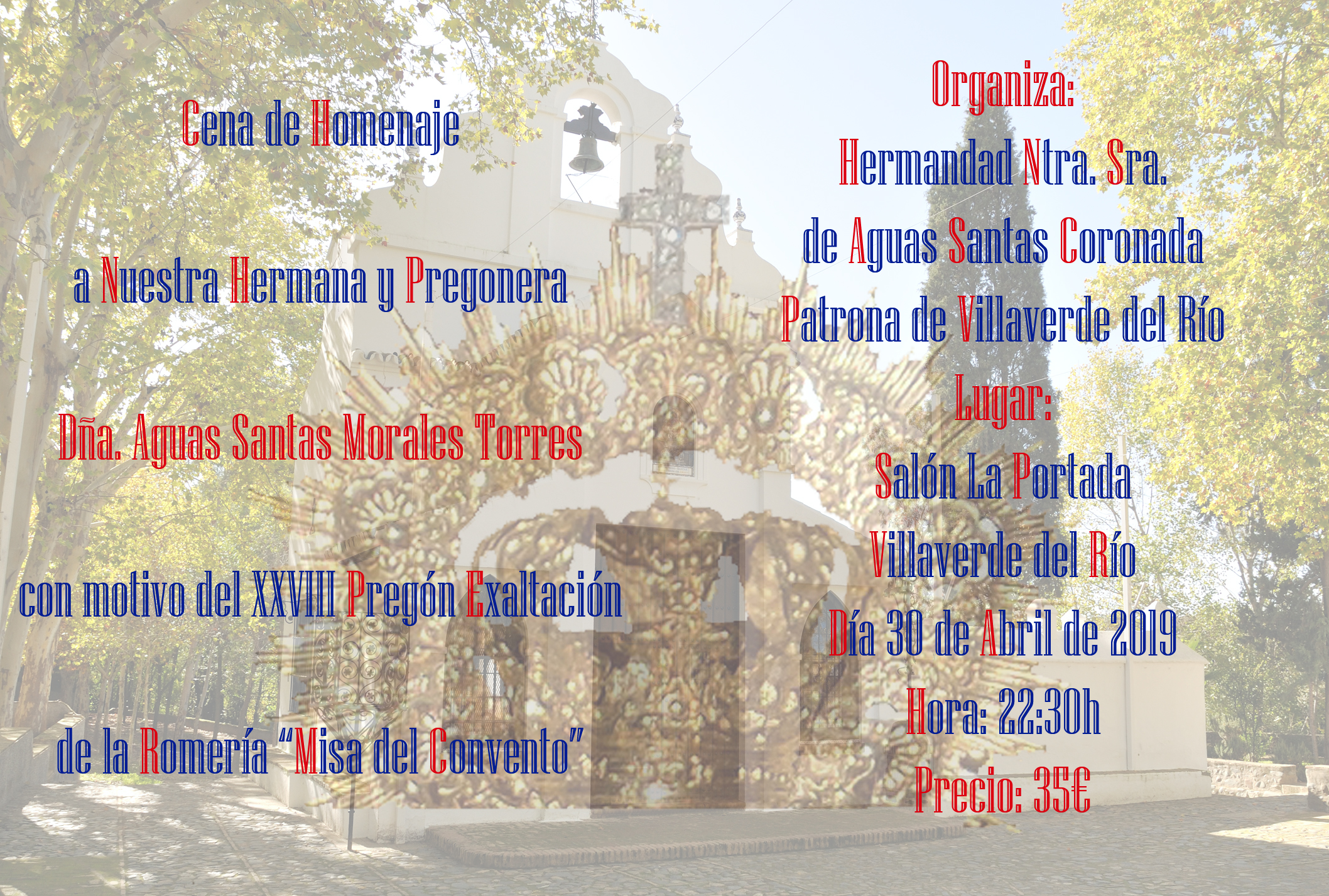 Invitaciones Pregón 2019 cara trasera