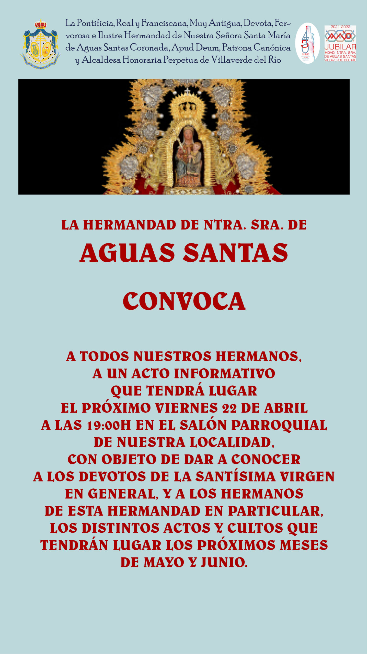 ANUNCIO CULTOS MAYO JUNIO